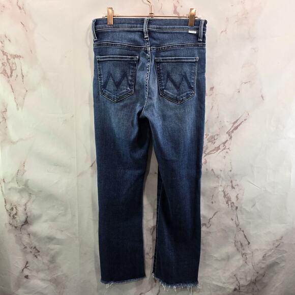 Mother Jeans Womens 26 High Rise Insider Crop Step Fray Sweet And Sassy